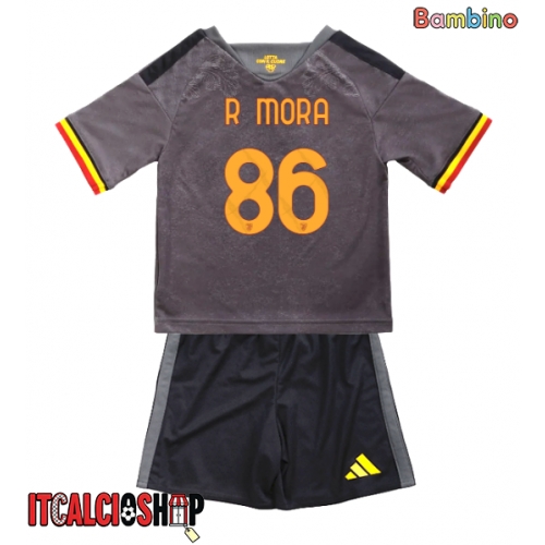 AS Roma Rodrigo Mora #86 Terza Maglia Bambino 2026-27 Manica Corta (+ Pantaloni corti)
